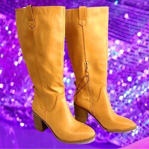 🆕Universal Thread Women’s Tan knee-high Heeled Boots❤️❤️❤️Size 11M